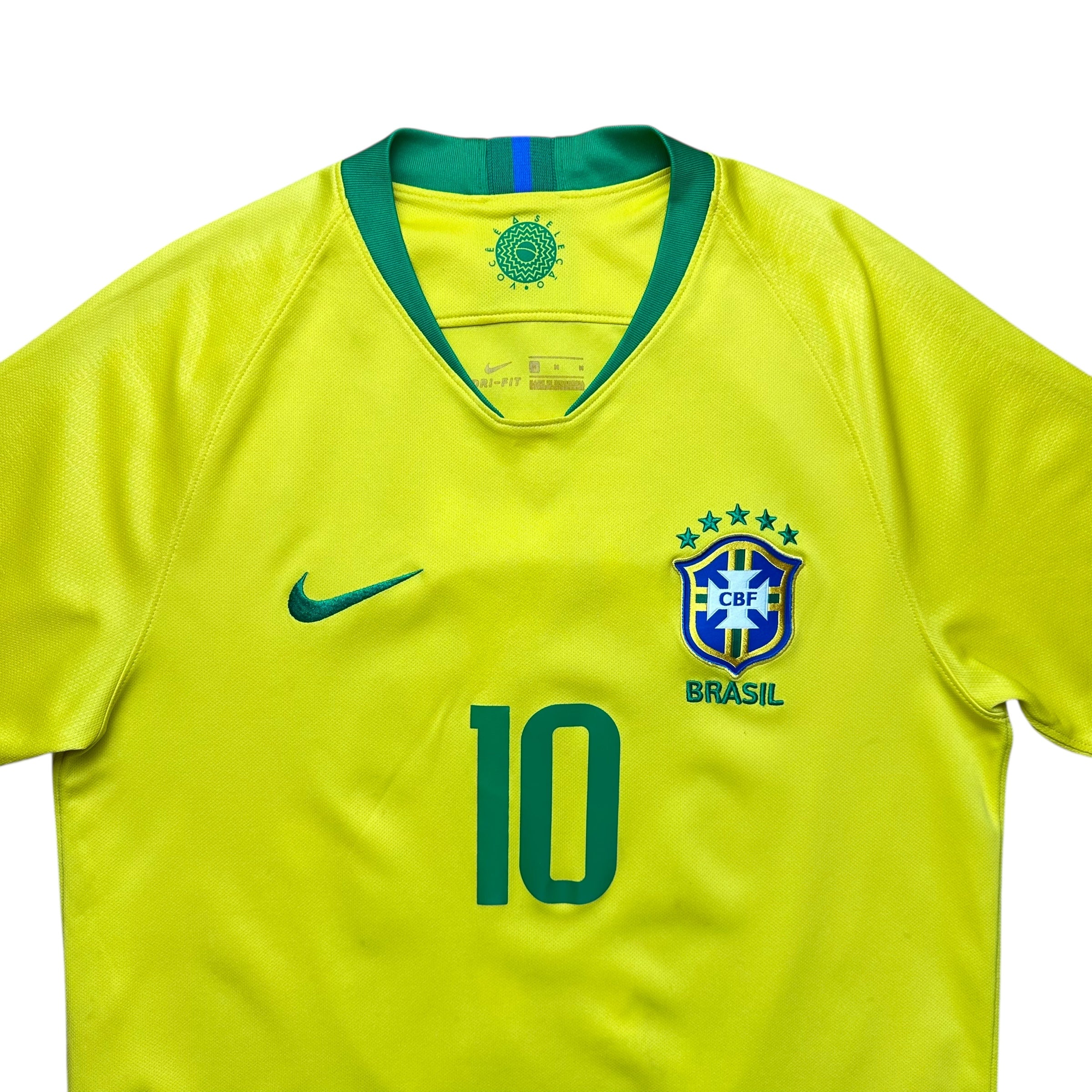 Brazil 2018 Home Shirt (M) Neymar Jr #10